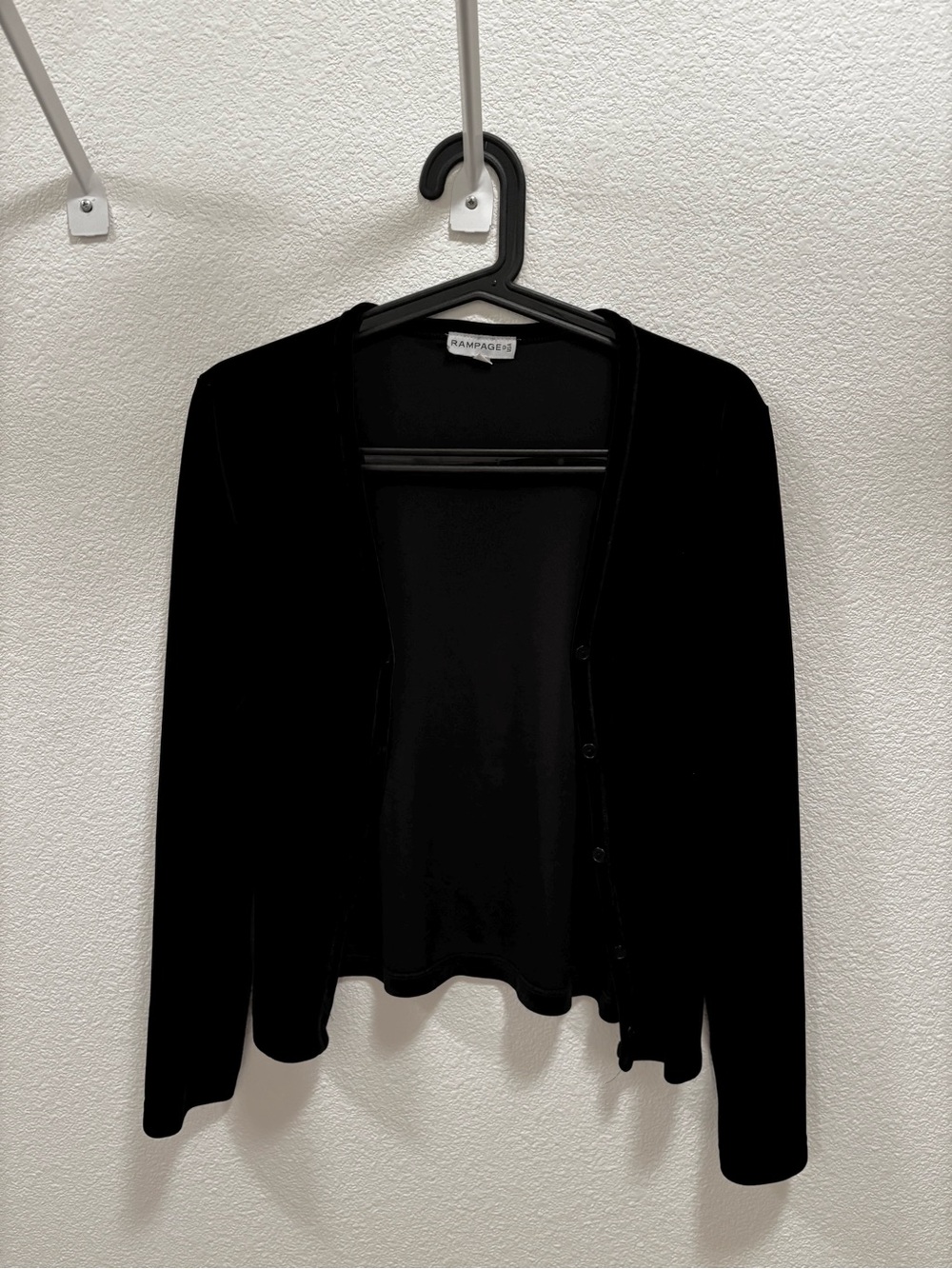 Vintage Rampage Black Lightweight Open Cardigan